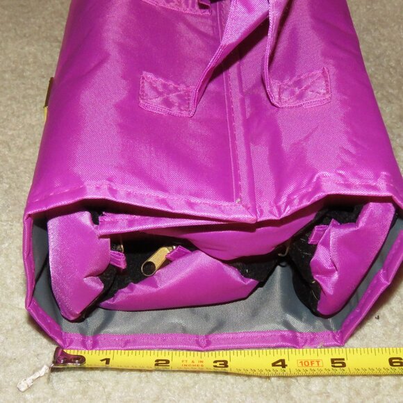 Joy Mangano JM New York Roll Up Makeup Beauty Jewelry Organizer - Purple Medium - Picture 10 of 15